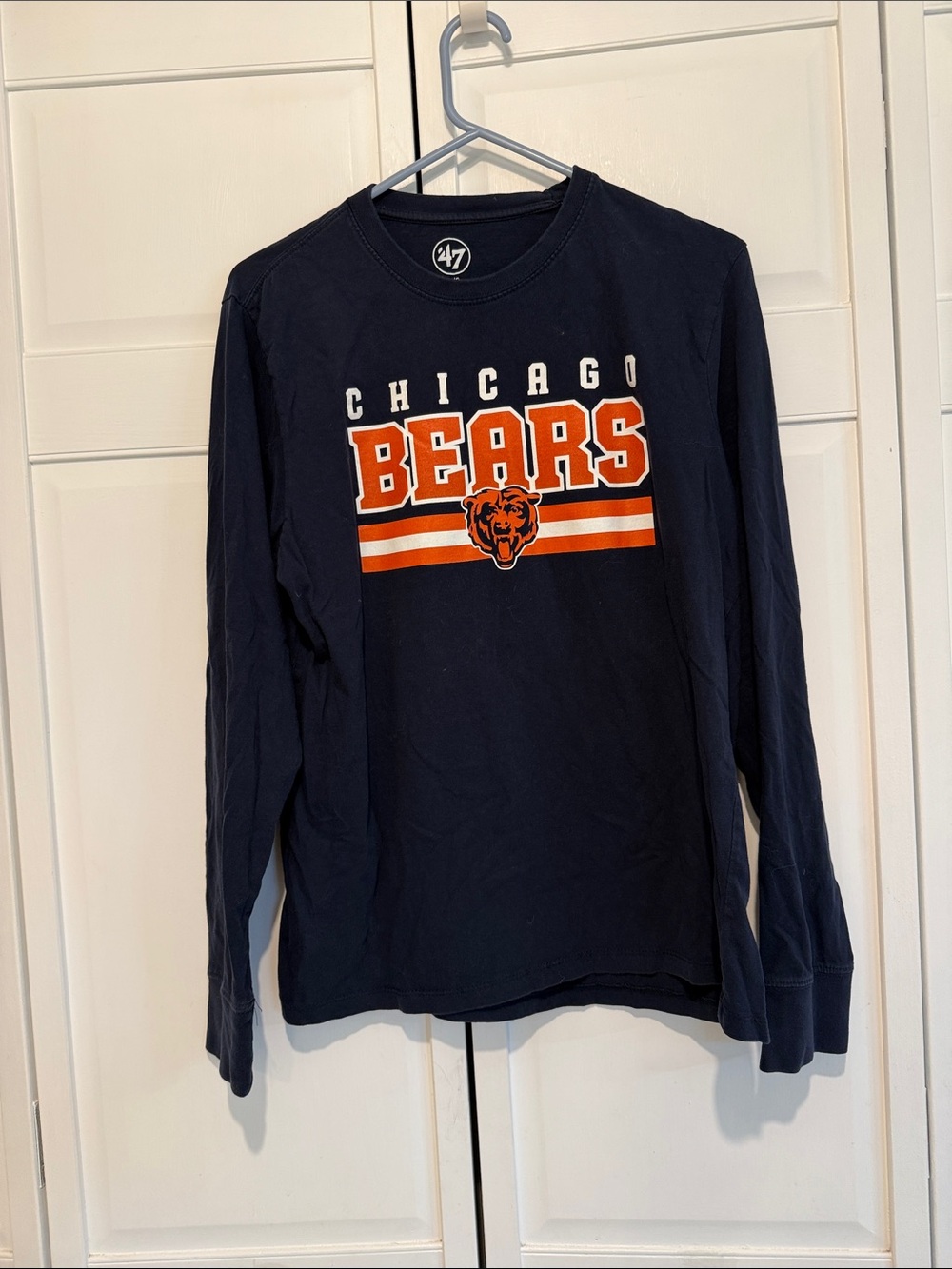 47 Chicago Bears Navy and Orange Long Sleeve Tee